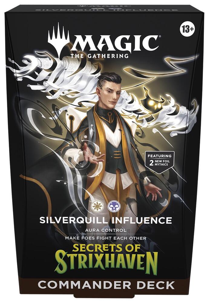 Magic the Gathering Secrets of Strixhaven Commander Deck Silverquill Influence