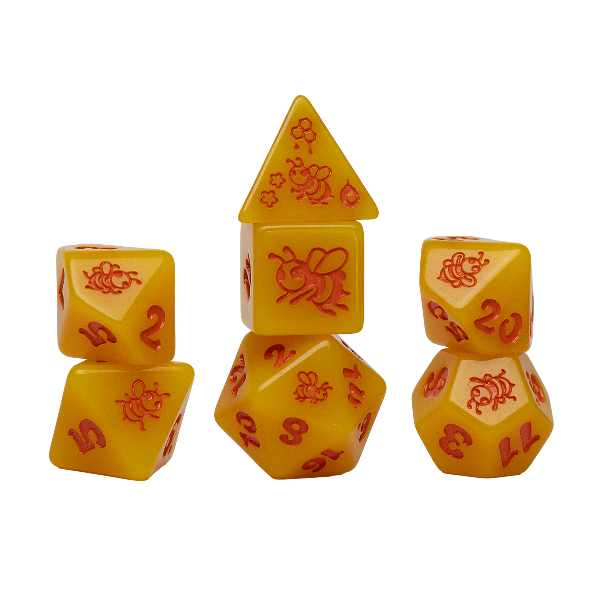 Sirius Golden Buzz Dice Set (7)