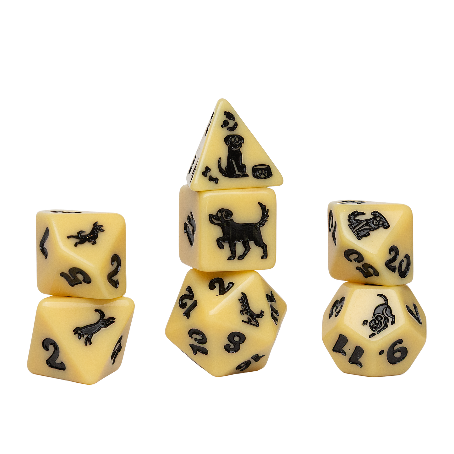 Sirius Golden Pup Dice Set (7)