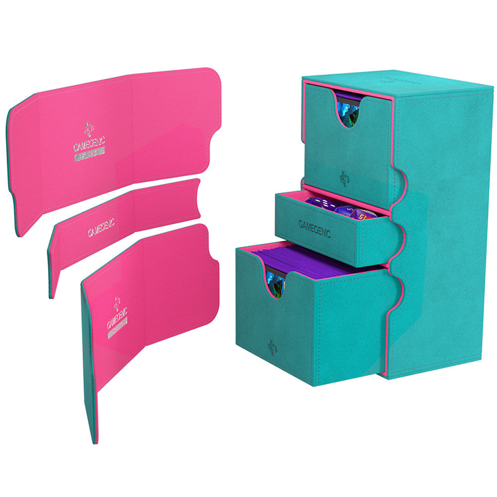Stronghold 200+ XL Deck Box Teal/Pink