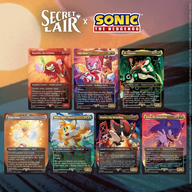 Magic The Gathering TCG Secret Lair Sonic Friends & Foes non-foil