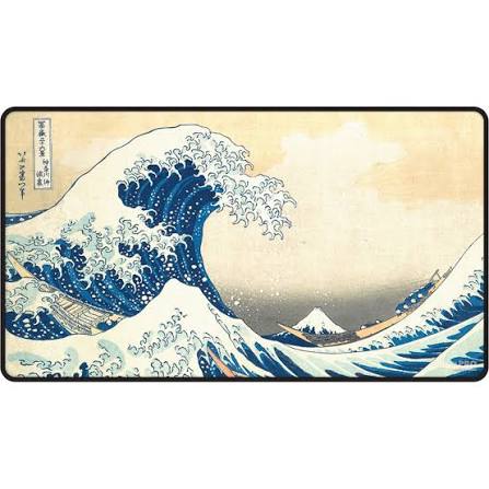 The Great Wave off Kanagawa: Black Stitched Playmat