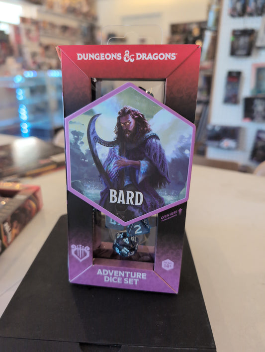 Dungeons & Dragons: Adventure Dice Set- Bard Blue/Black