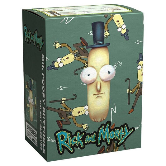 Dragon Shields: Brushed Art- Rick & Morty- Mr. Poopy Butthole 100 Count