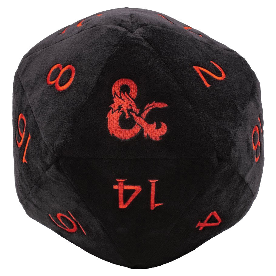 D&D Black and Red D20 Jumbo Plush