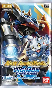 New Awakening Digimon TCG booster pack. Contains 12 cards
