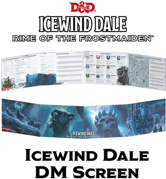 D&D RPG Icewind Dale Rime of the FrostMaiden Dungeon Master's Screen