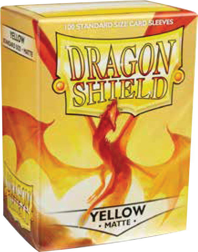 dragon shield card sleeves yellow matte