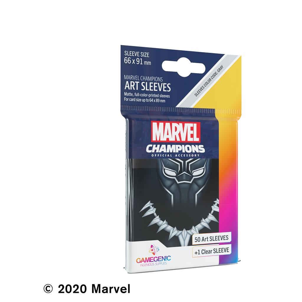Marvel Champions Card Sleeves - Black Panther (50 art sleeves, 1 clear sleeve)