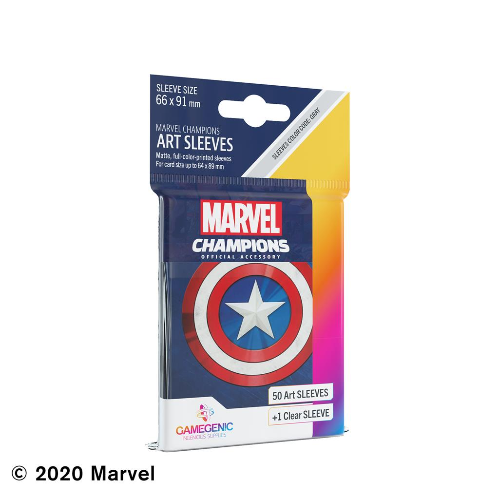 Marvel Champions Card Sleeves - Captain America (50)