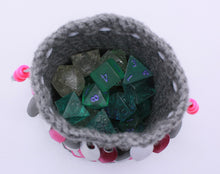 Load image into Gallery viewer, metallic dragon scale dice bag able to hold many dice inside
