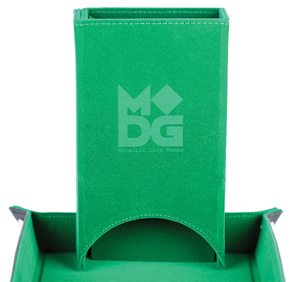 MDG Velvet Fold Up Dice Tower - Green