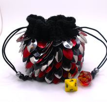 Load image into Gallery viewer, Dice bag has a black drawstring closure
