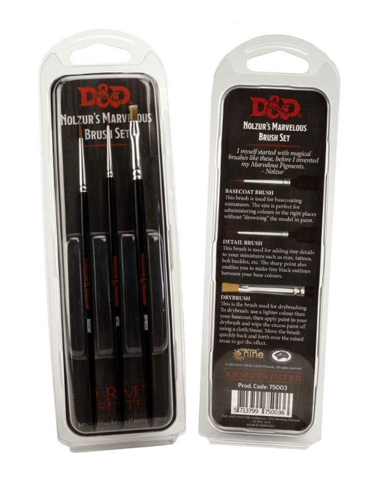 D&D Nolzur's Brush Set, contains 3 brushes
