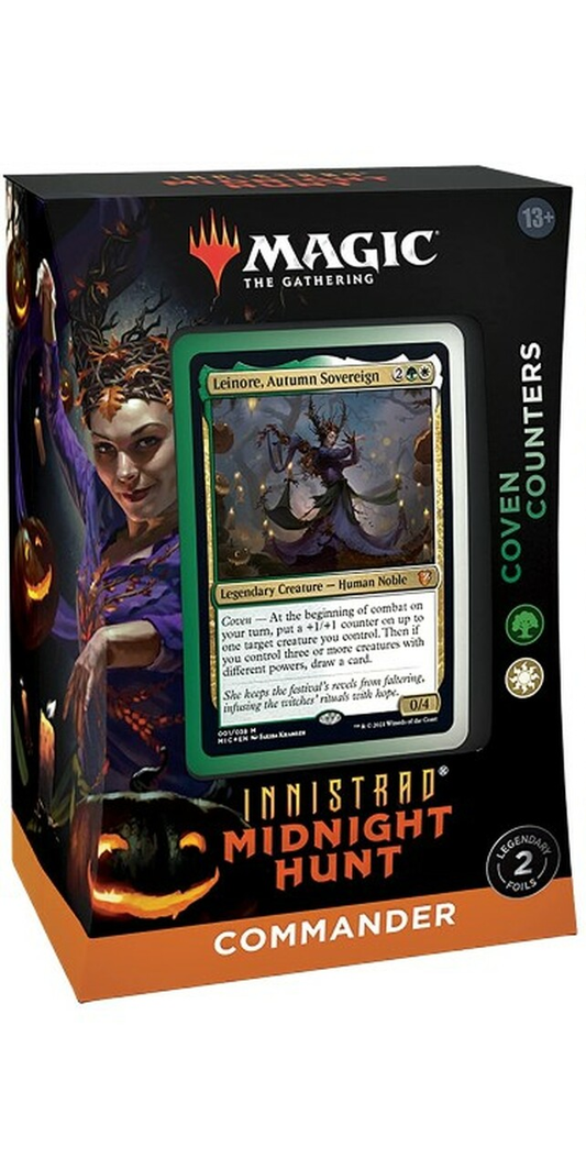 Magic TCG Innistrad Midnight Hunter Commander Deck Coven Counters green and white