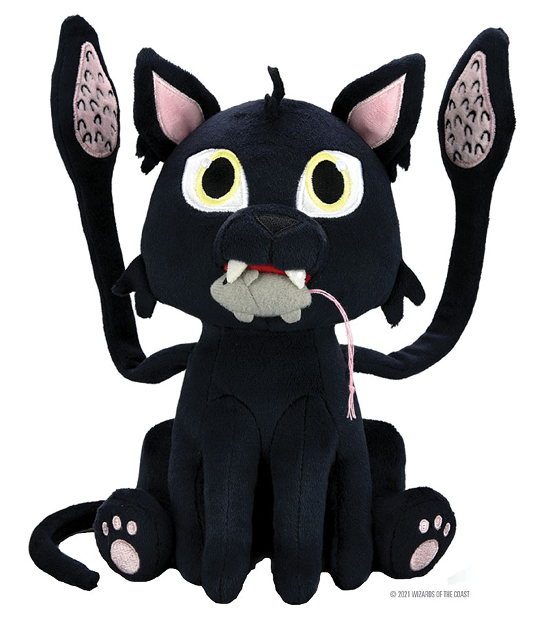 Black D&D Displacer Beast Plush with poseable tentacles