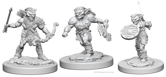 D&D Unpainted Miniatures: 3 goblins