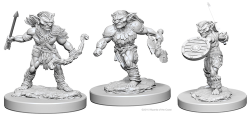 D&D Unpainted Miniatures: 3 goblins