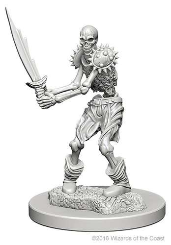 D&D unpainted miniature, skeleton