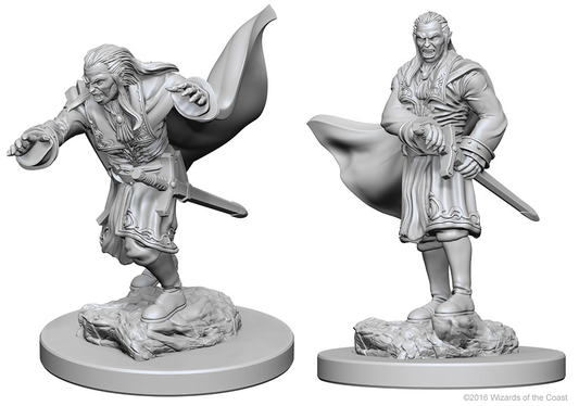 2 unpainted male vampire miniatures