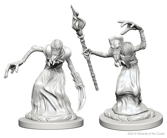 D&D unpainted miniatures, 2 mindflayers