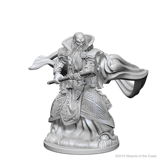 human male wizard unpainted miniature