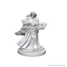 Load image into Gallery viewer, D&amp;D unpainted miniature, human female wizard
