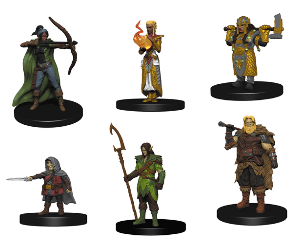 D&D Icon of the Realms starter set, 6 painted miniatures