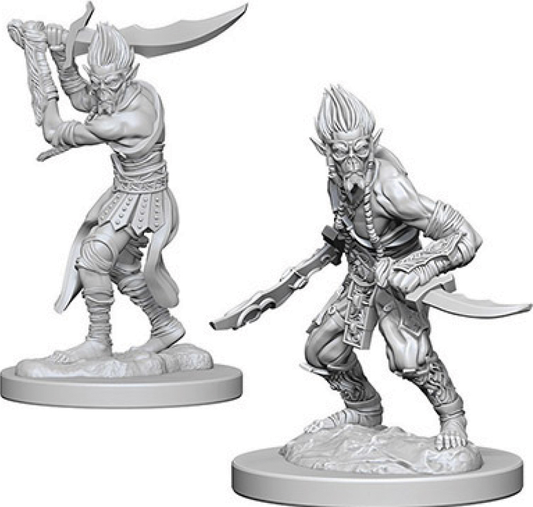 2 male Githyanki unpainted miniatures