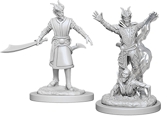 D&D Nolzur's Marvelous Unpainted Miniatures: Tiefling Male Warlock 2 figures