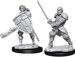 D&D Nolzur's Marvelous Unpainted Miniatures: Male Human Fighter 2 figures