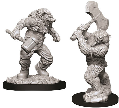 D&D Nolzur's Marvelous Unpainted Miniatures: Wereboar & Werebear 