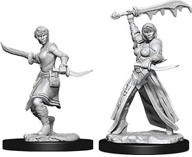 D&D Nolzur's Marvelous Unpainted Miniatures: Human Female Rogue 2 figures