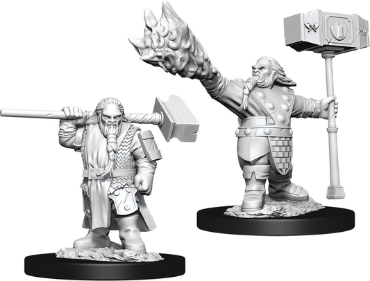 D&D Nolzur's Marvelous Unpainted Miniatures: Dwarf Male Cleric 2 figures