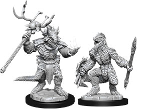 D&D Nolzur's Marvelous Unpainted Miniatures: Lizardfolk & Lizardfolk Shaman 