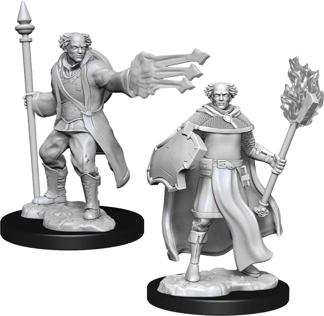 D&D Nolzur's Marvelous Unpainted Miniatures: Multiclass Cleric & Wizard Male W13 2 figures
