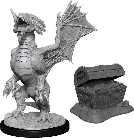 D&D Nolzur's Marvelous Unpainted Miniatures: Bronze Dragon Wyrmling & Treasure