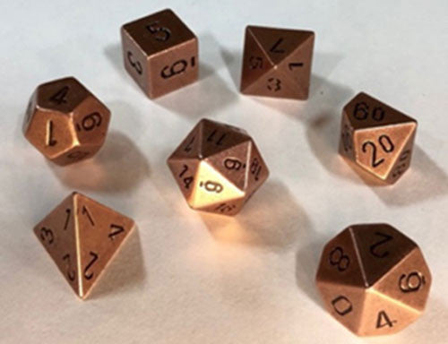 Metal Dice Old Brass Chessex(7)