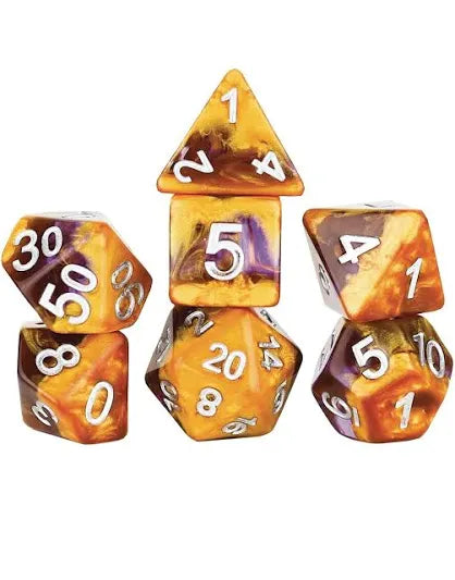 Sirius Amethyst Geode Dice Set (7)