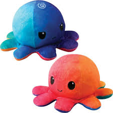 Reversible Octopus Plush: Sunset/Mermaid