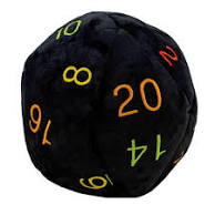 D&D Rainbow D20 Jumbo Plush