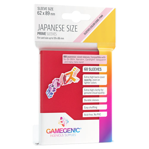 Prime Japanese Sized Card Sleeves Red