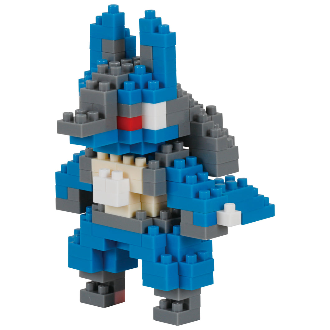completed lucario pokemon nanoblock