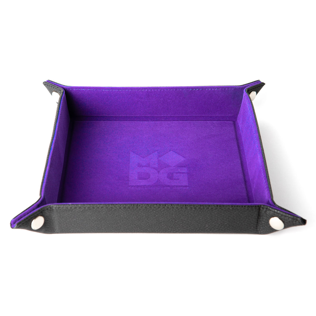MDG Velvet Folding Dice Tray - Purple