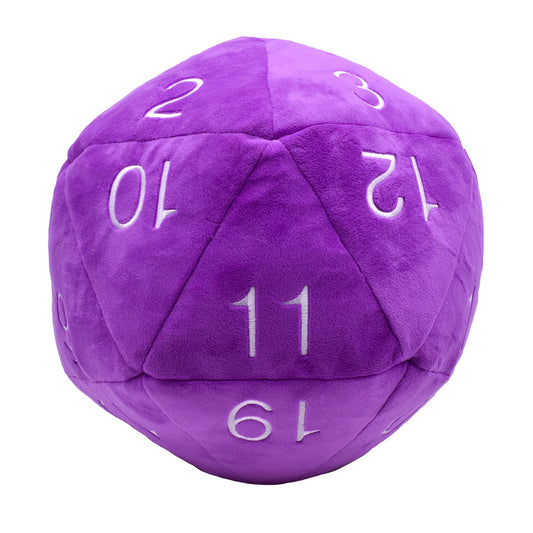 D&D Purple and White D20 Jumbo Plush