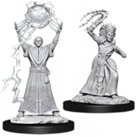 D&D Nolzur's Marvelous Unpainted Miniatures: Drow Mage & Drow Priestess W12